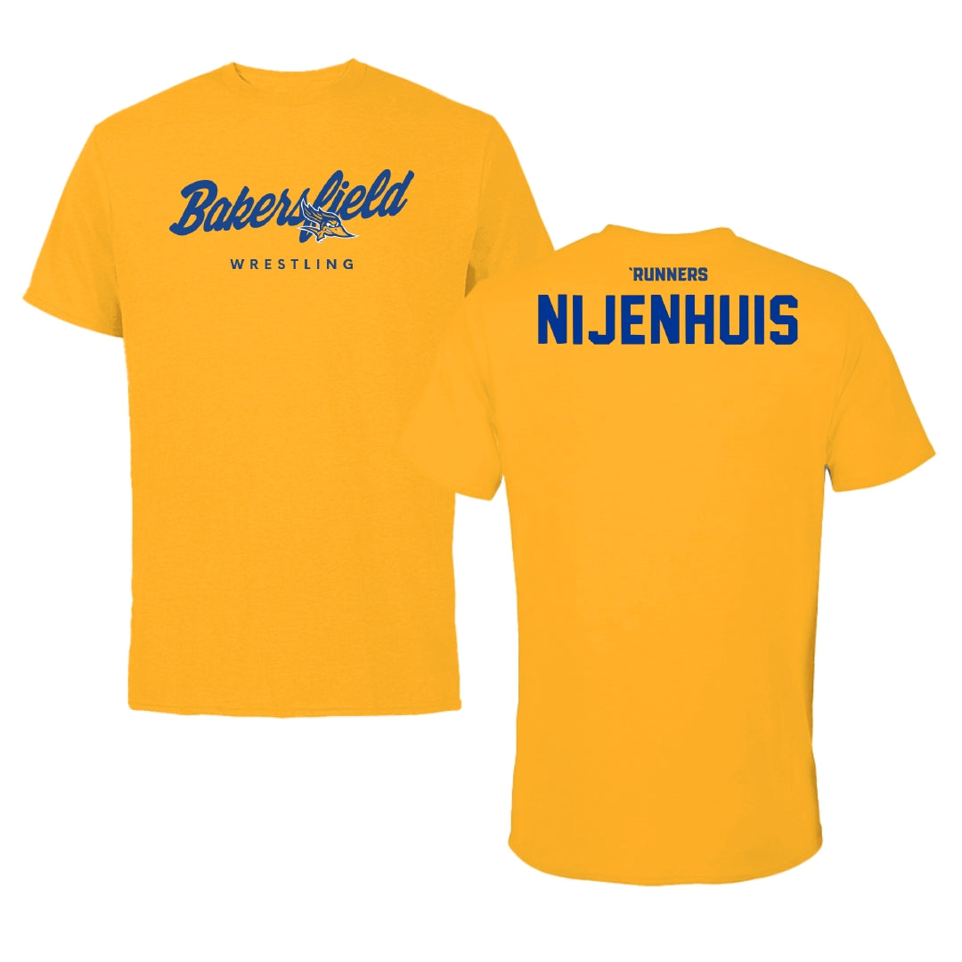 California State University-Bakersfield Wrestling Gold Performance Tee - Gerrit Nijenhuis