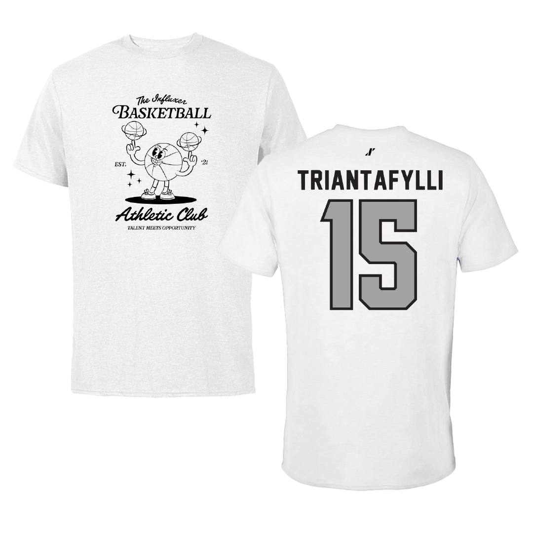Basketball White Influxer Athletic Club Tee - #15 Marilena Triantafylli