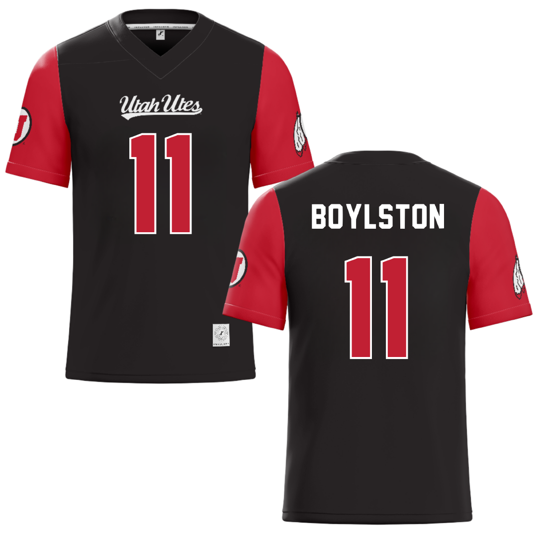 University of Utah Black Lacrosse Jersey - #11 Joey Boylston