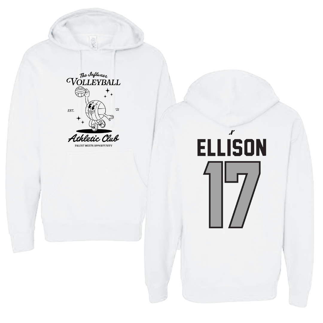 Volleyball White Influxer Athletic Club Hoodie - #17 Daleigh Ellison