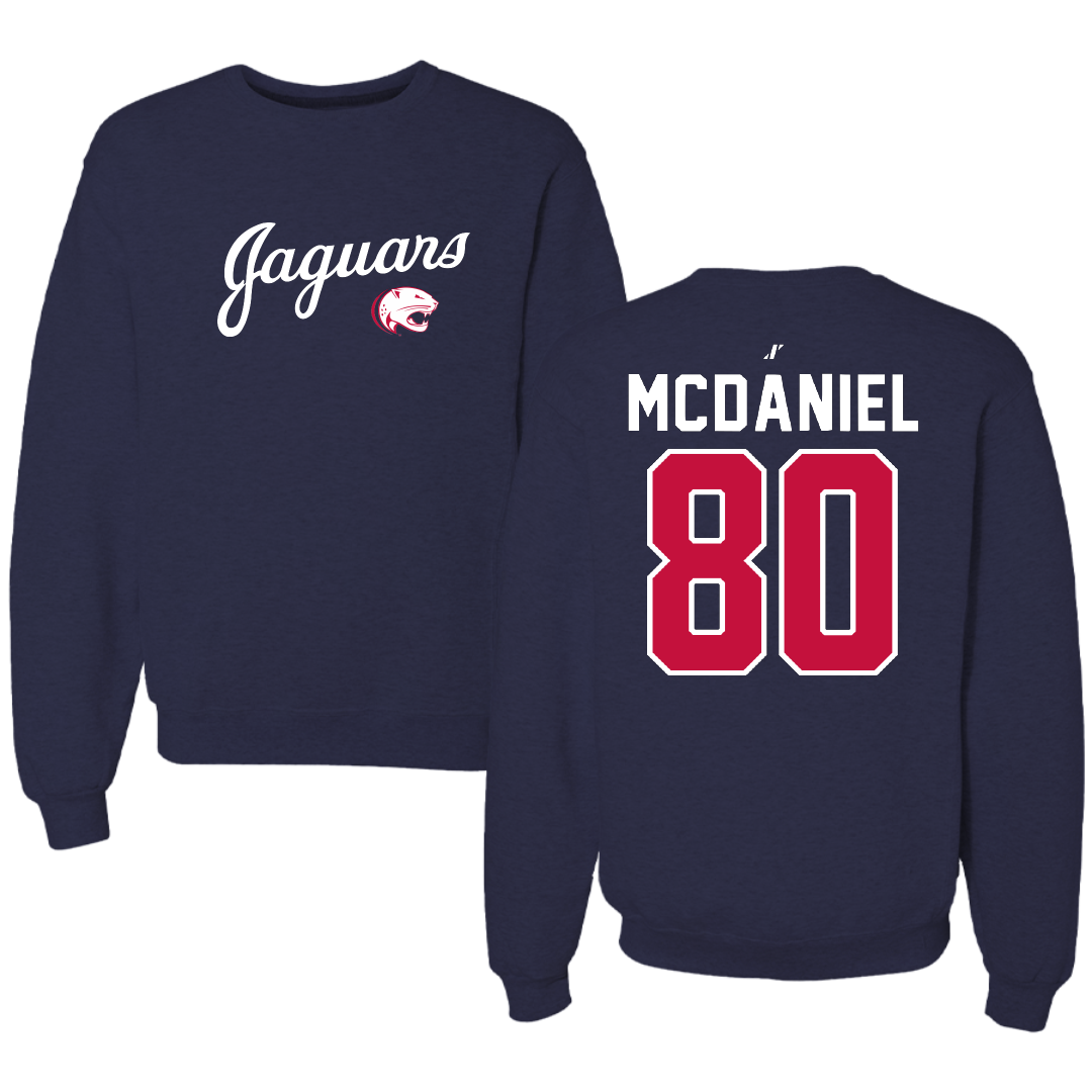 University of South Alabama Football Navy General Crewneck - #80 Hollis McDaniel