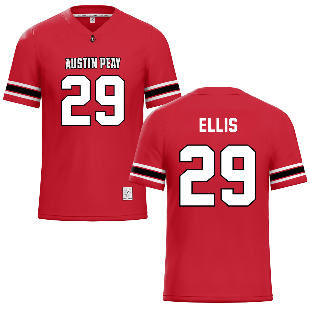 Austin Peay State University Red Football Jersey - #29 Ellis Ellis