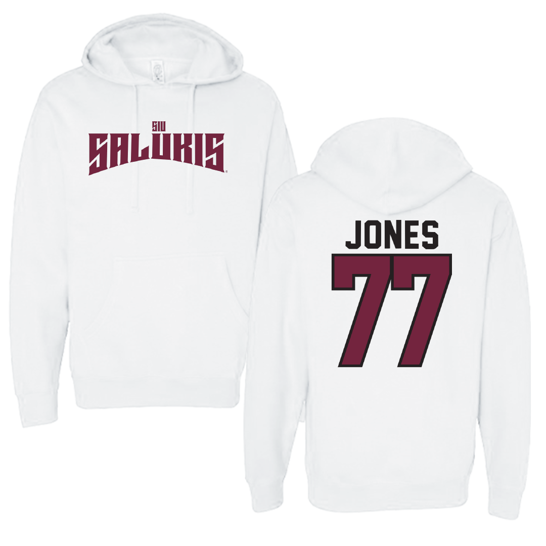 Southern Illinois University at Carbondale Softball White Classic Hoodie - #77 Sidney Jones