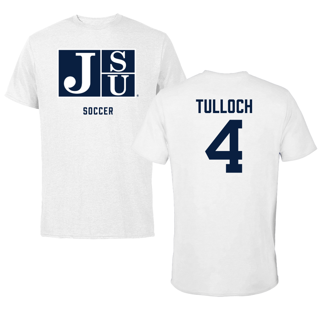 Jackson State University Soccer White Tee - #4 Kiana Tulloch