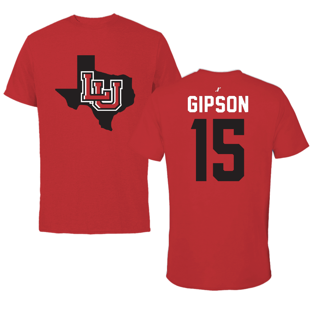 Lamar University Volleyball Red State Tee - #15 Jordan Gipson