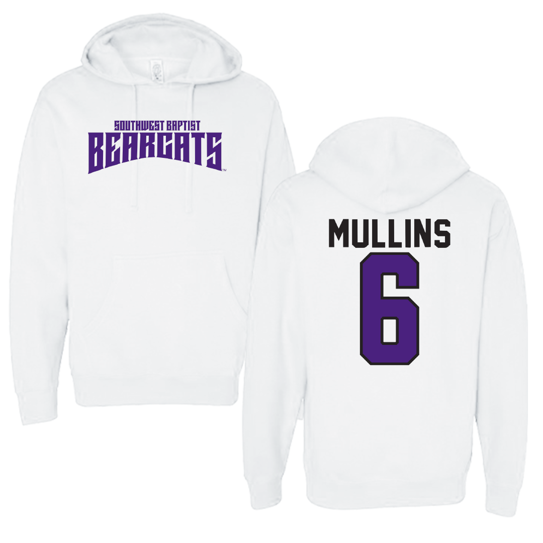 Southwest Baptist University Football White Classic Hoodie - #6 Canaan Mullins