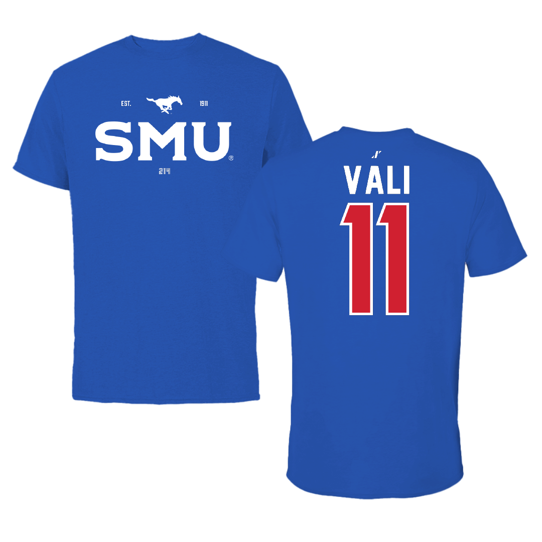 Southern Methodist University Soccer Blue General Tee - #11 Addison Vali