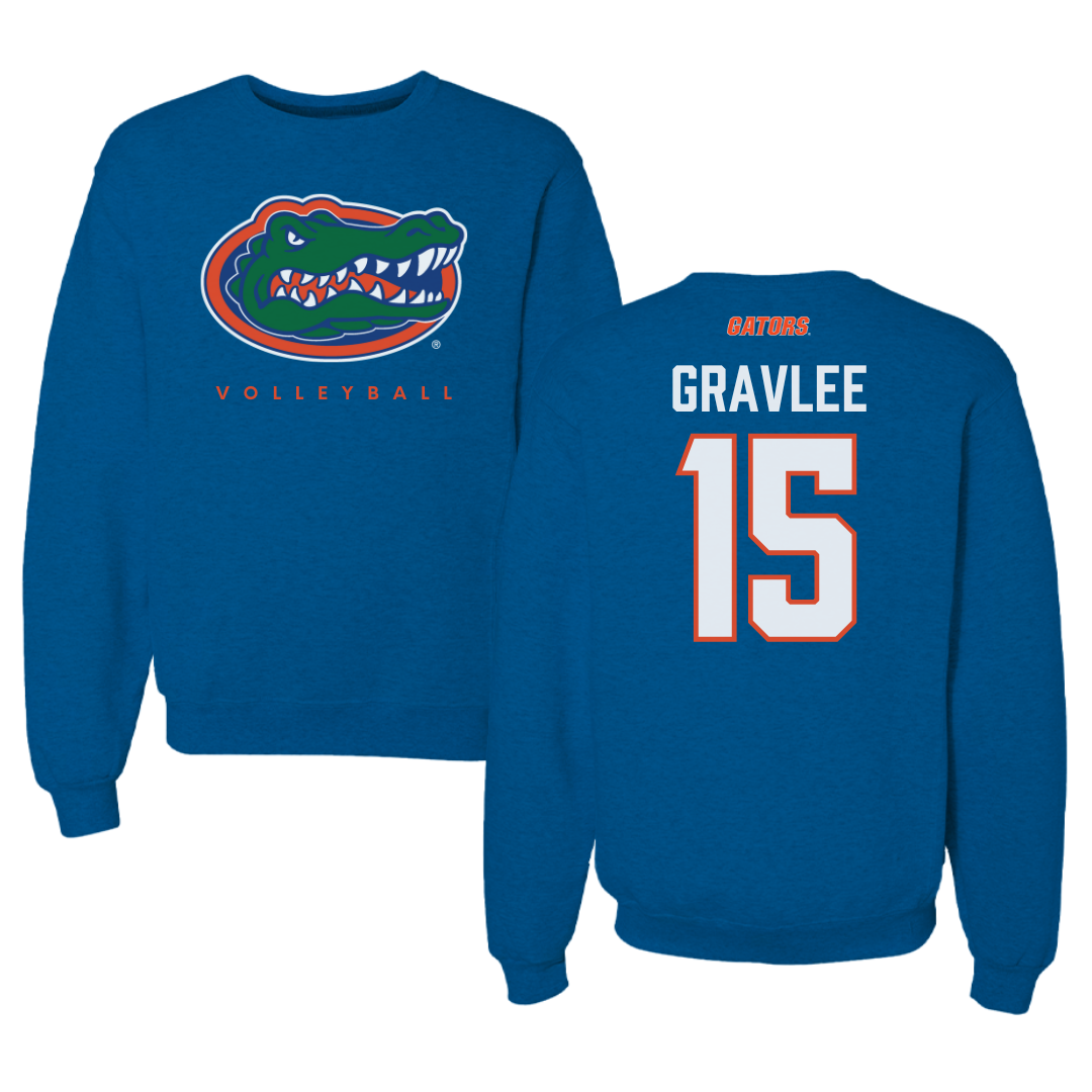 University of Florida Volleyball Blue Mascot Crewneck - #15 Madi Gravlee