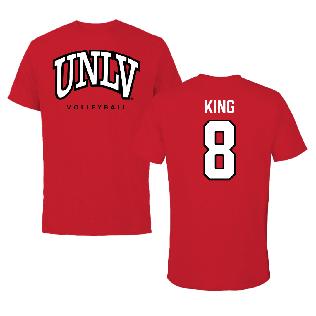 University of Nevada-Las Vegas Volleyball Red Tee - #8 Caleigh King