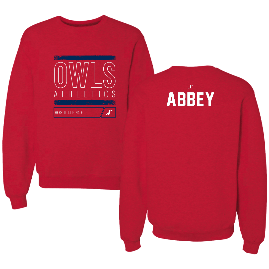 Florida Atlantic University Cheer Red Dominate Crewneck - Lauren Abbey