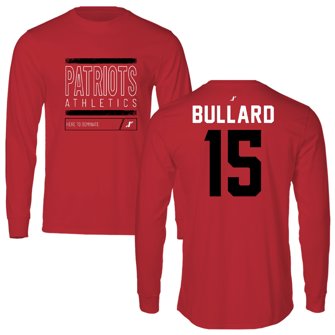 Dallas Baptist University Basketball Red Dominate Long Sleeve - #15 Isaac Bullard