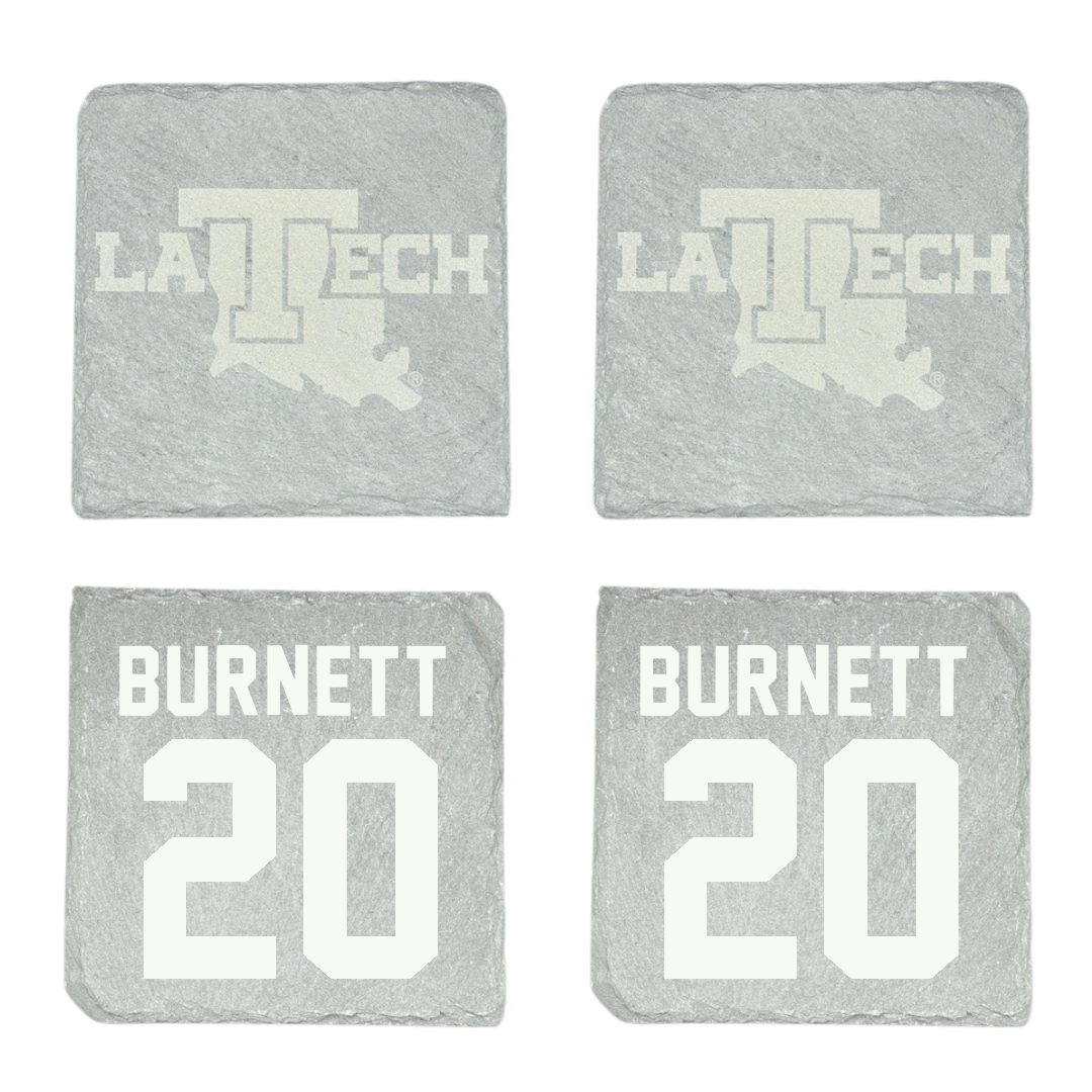 Louisiana Tech University Football Stone Coaster (4 Pack)  - #20 J'Dan Burnett