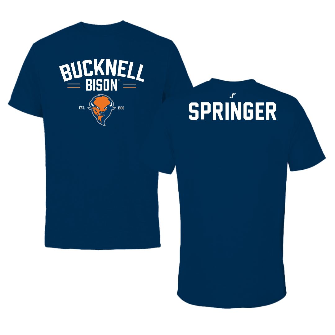 Bucknell University Wrestling Navy General Tee - Nolan Springer