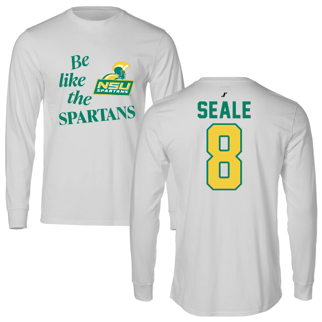 Norfolk State University Volleyball Light Gray Be Like Us Long Sleeve - #8 Shonte Seale