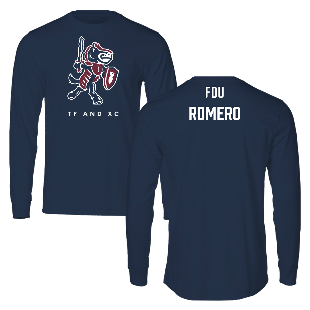 Fairleigh Dickinson University-Metropolitan Campus TF and XC Navy Performance Long Sleeve - Zander Romero