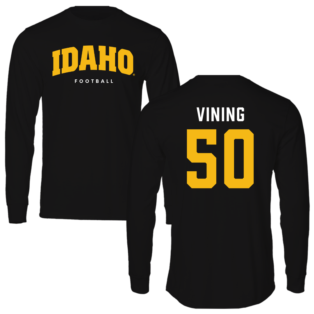 University of Idaho Football Black Performance Long Sleeve - #50 Layton Vining