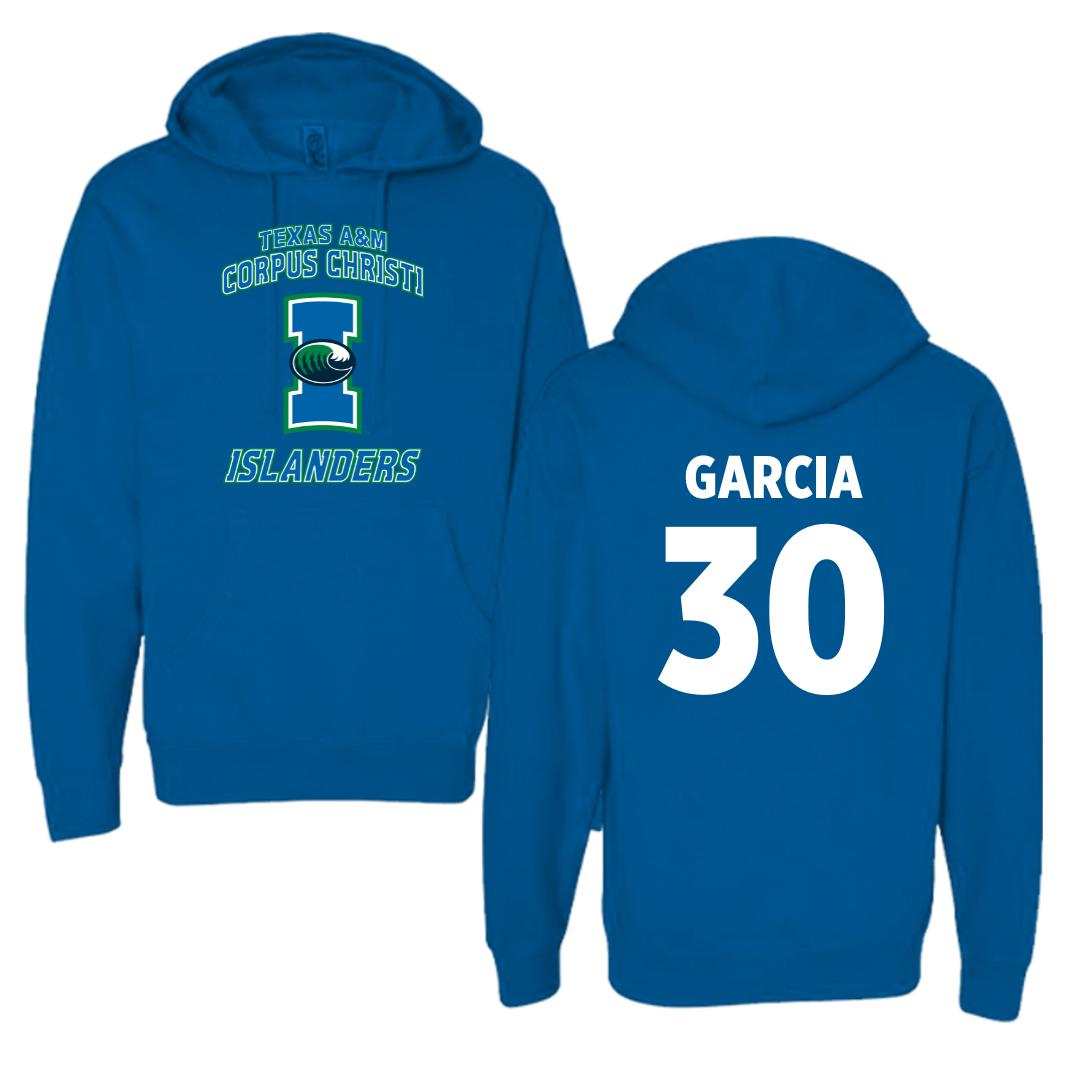 Texas A&M University-Corpus Christi Baseball Blue Hoodie - #30 Zach Garcia