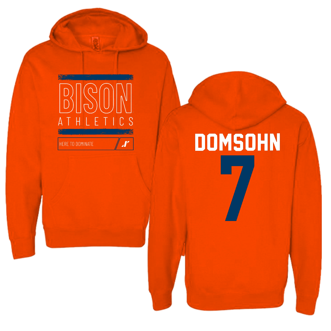 Bucknell University Soccer Orange Dominate Hoodie - #7 Zane Domsohn