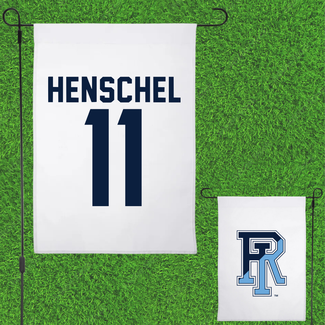 University of Rhode Island Baseball White Garden Flag - #11 Ryan Henschel