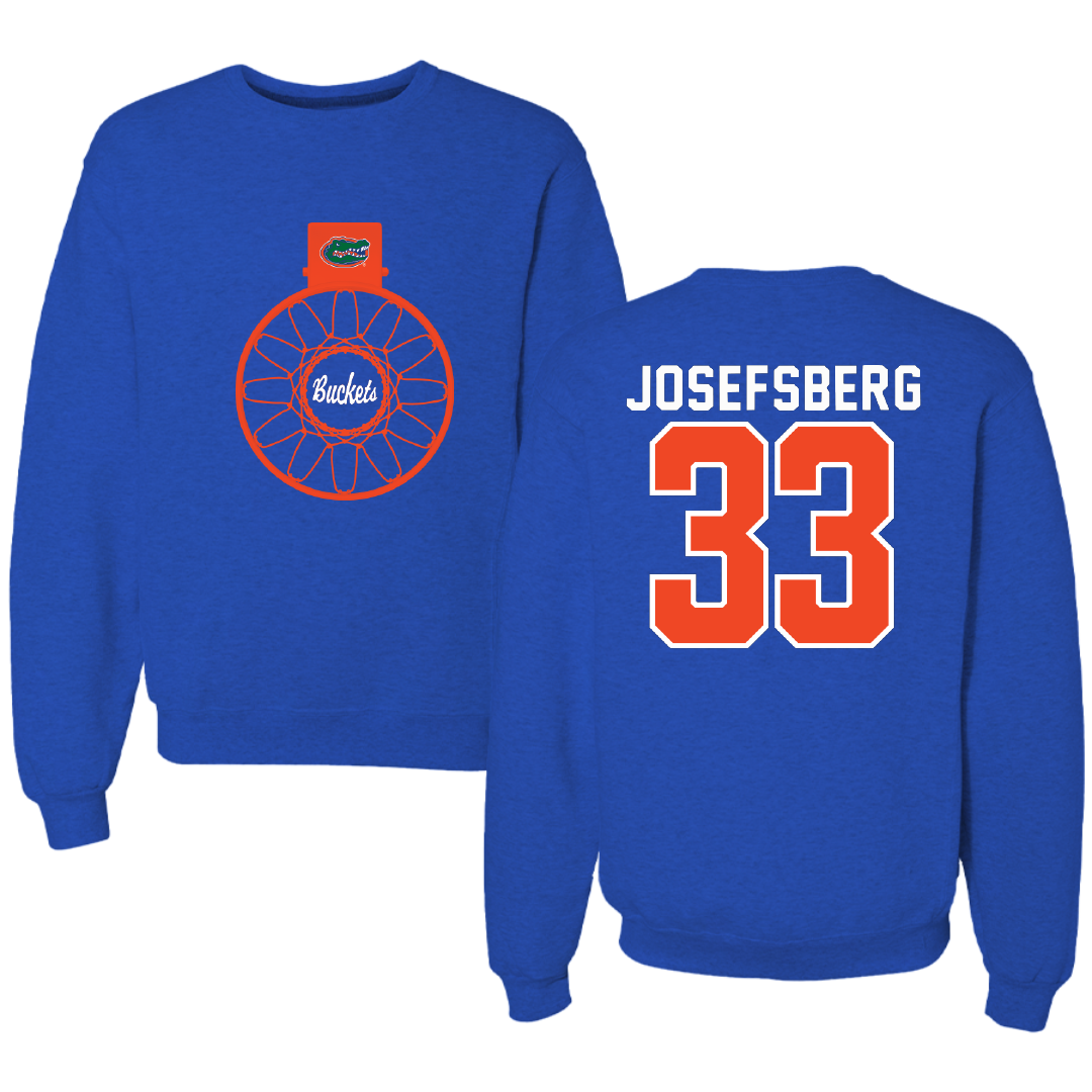 University of Florida Basketball Blue Buckets Crewneck - #33 Cooper Josefsberg