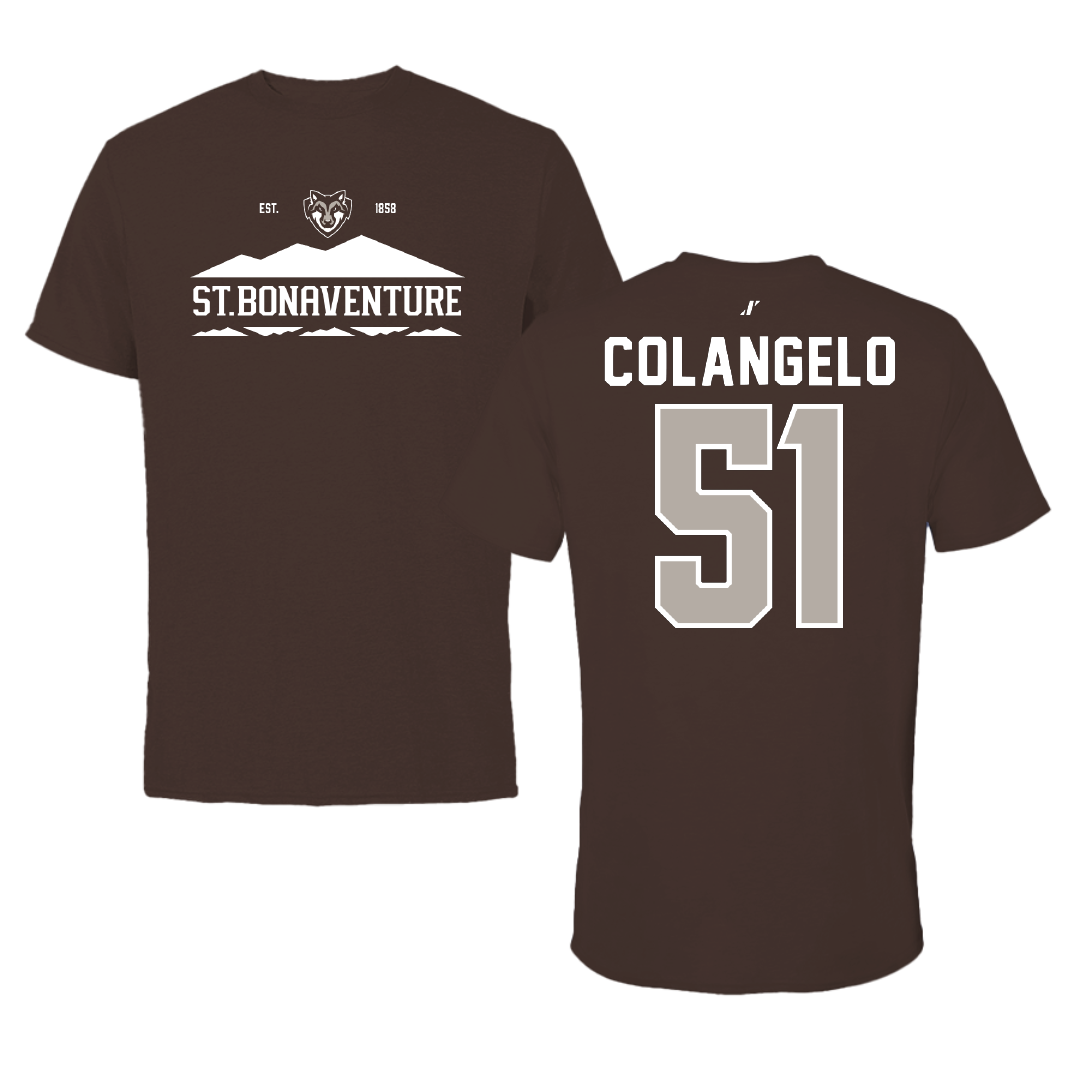 St. Bonaventure University Lacrosse Brown General Tee - #51 Brit Colangelo