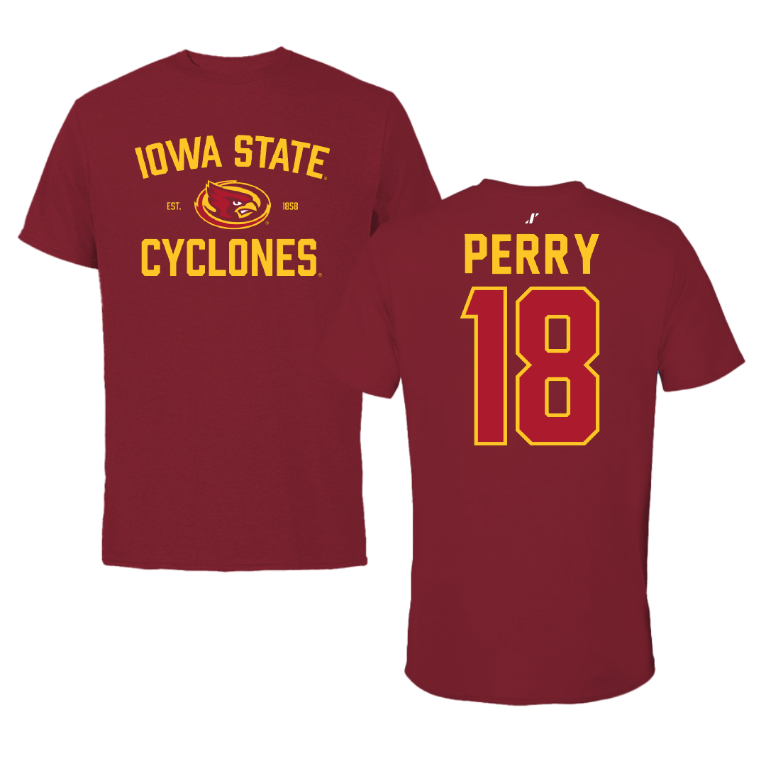 Iowa State University Volleyball Cardinal General Tee - #18 Kelsey Perry