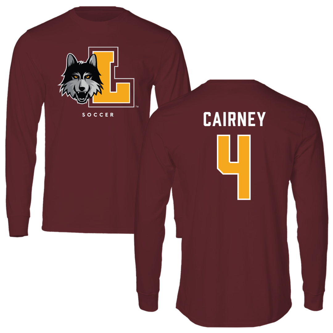 Loyola University-Chicago Soccer Maroon Mascot Performance Long Sleeve - #4 TJ Cairney