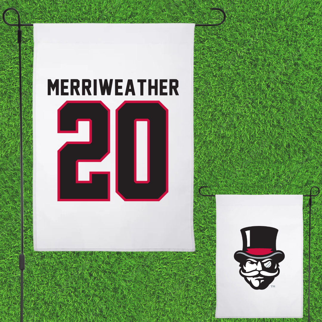 Austin Peay State University Baseball White Garden Flag - #20 DJ Merriweather