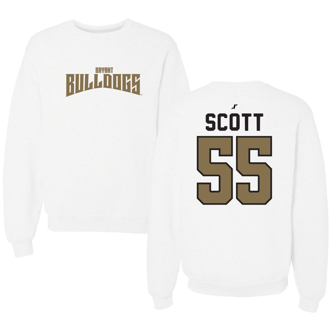 Bryant University Basketball White Classic Crewneck - #55 Nia Scott