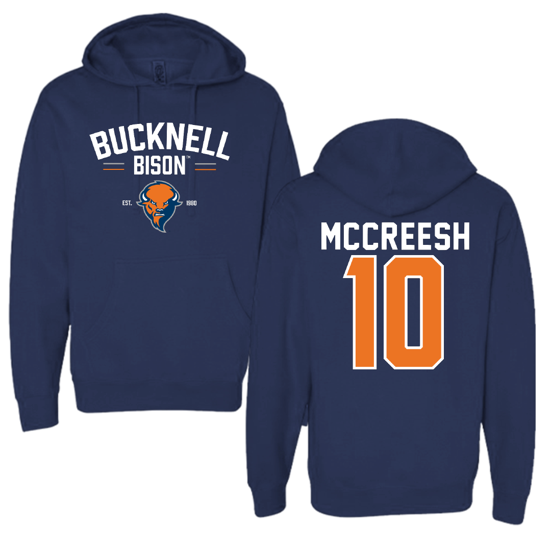 Bucknell University Basketball Navy General Hoodie - #10 Brandon McCreesh