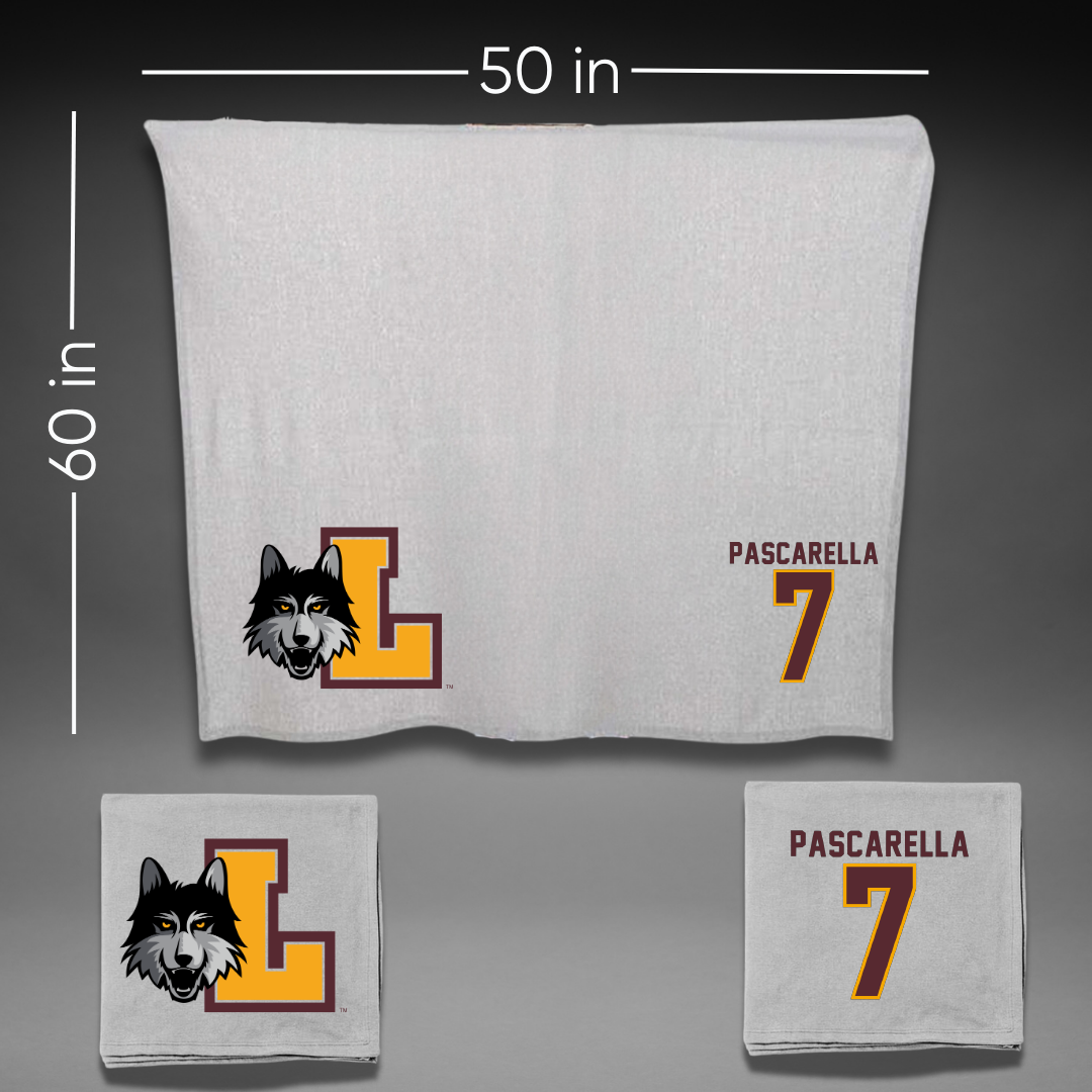 Loyola University-Chicago Soccer Gray Blanket - #7 Jordan Pascarella