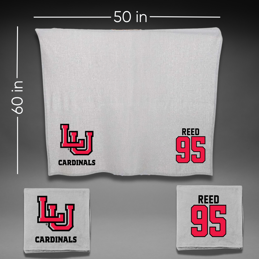 Lamar University Football Gray Blanket - #95 Makhi Reed