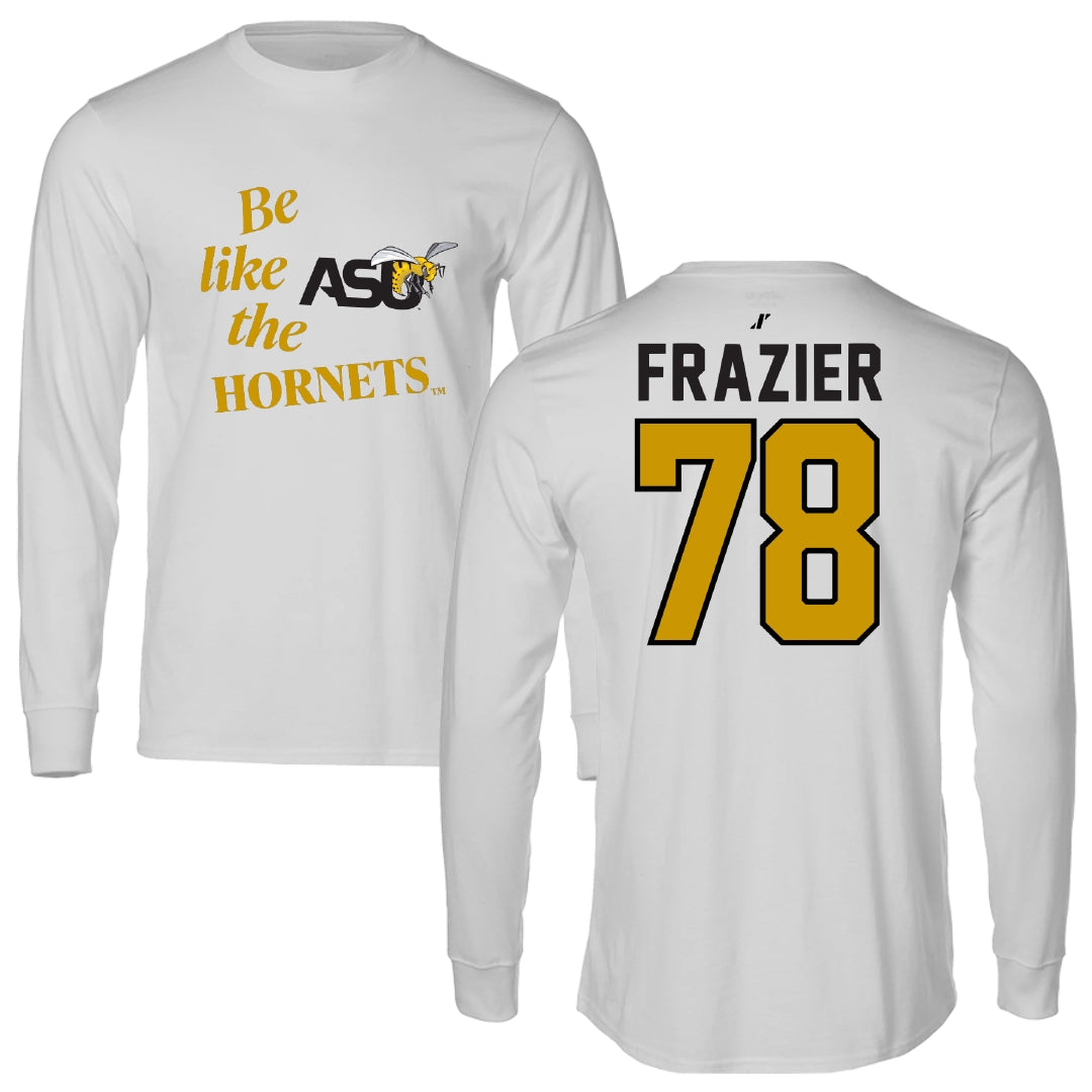 Alabama State University Football Light Gray Be Like Us Long Sleeve - #78 Jeremiah Frazier