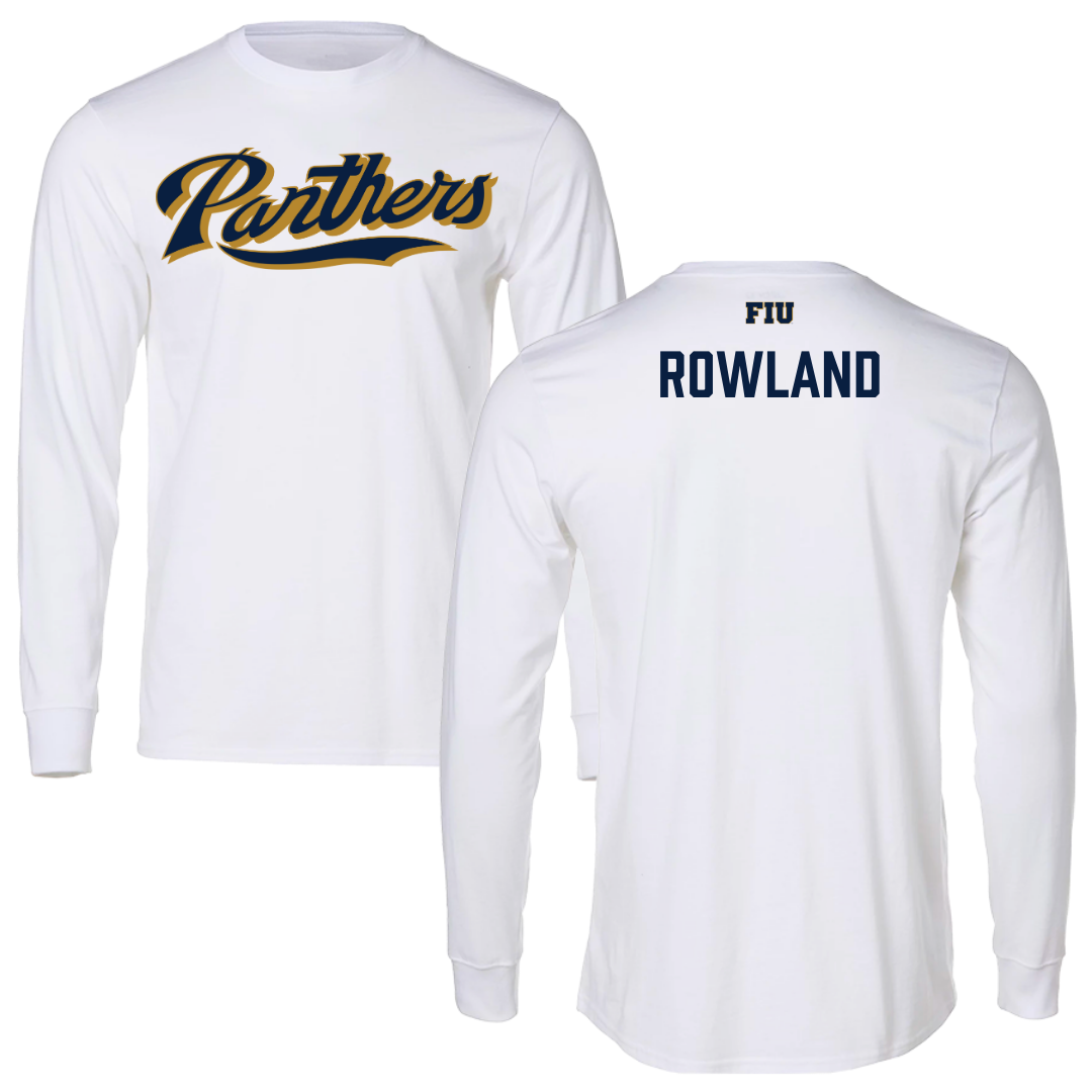 Florida International University TF and XC White Panthers Long Sleeve - De’quan Rowland
