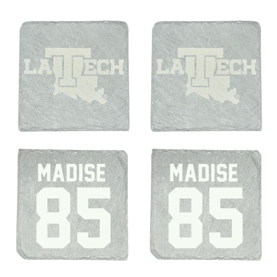 Louisiana Tech University Football Stone Coaster (4 Pack)  - #85 Adem Madise