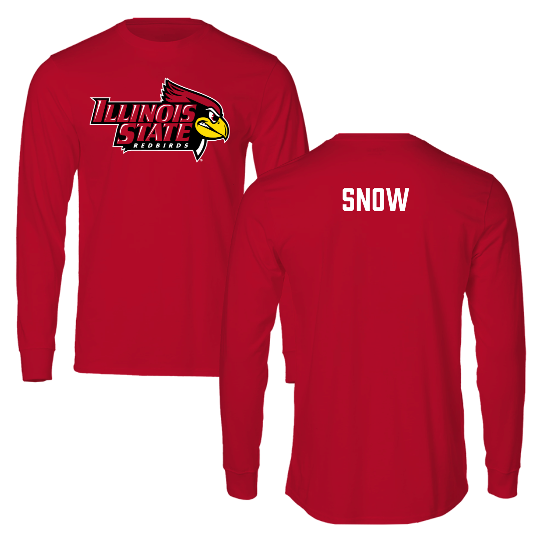 Illinois State University Swimming & Diving Red Redbird Performance Long Sleeve - Mia Snow