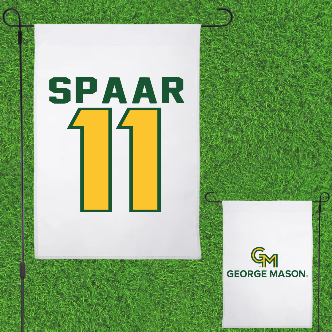 George Mason University Volleyball White Garden Flag - #11 Nani Spaar