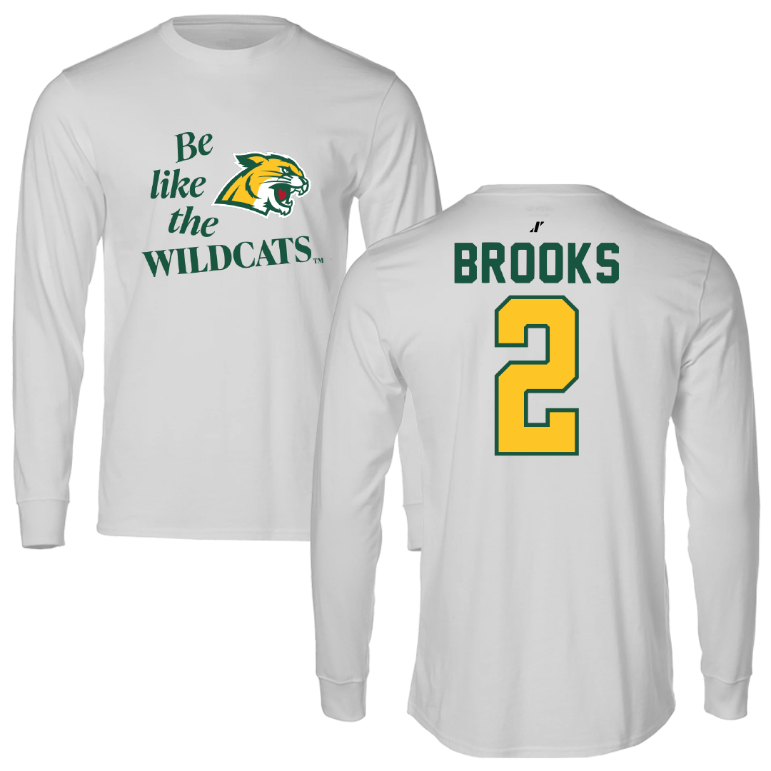 Northern Michigan University Basketball Light Gray Be Like Us Long Sleeve - #2 Riley Brooks
