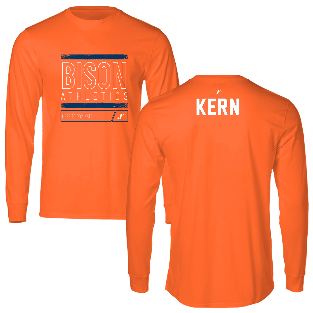 Bucknell University TF and XC Orange Dominate Performance Long Sleeve - Grant Kern