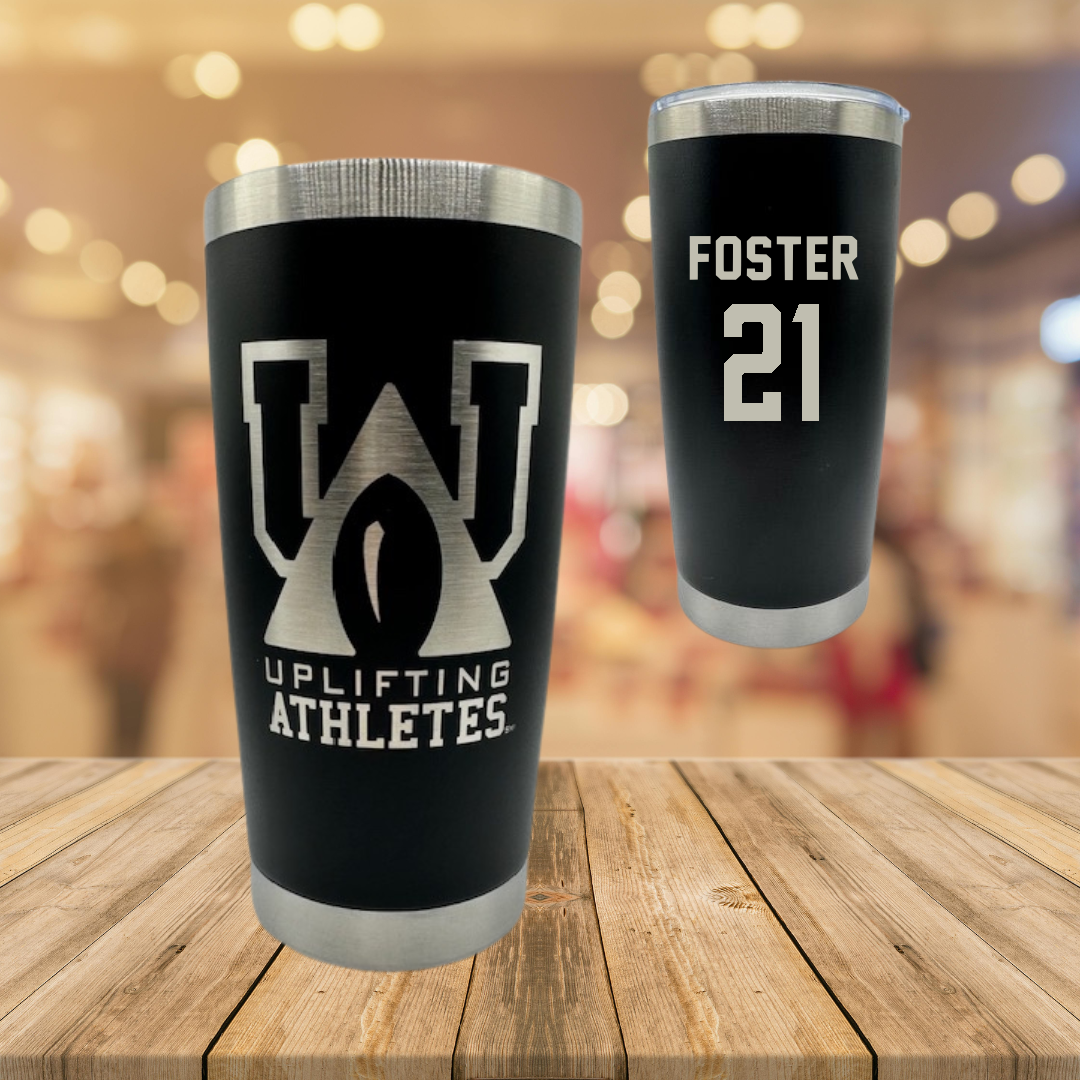 Syracuse University Softball Black Uplifting Athletes Stainless Steel Tumbler - #21 Makenzie Foster