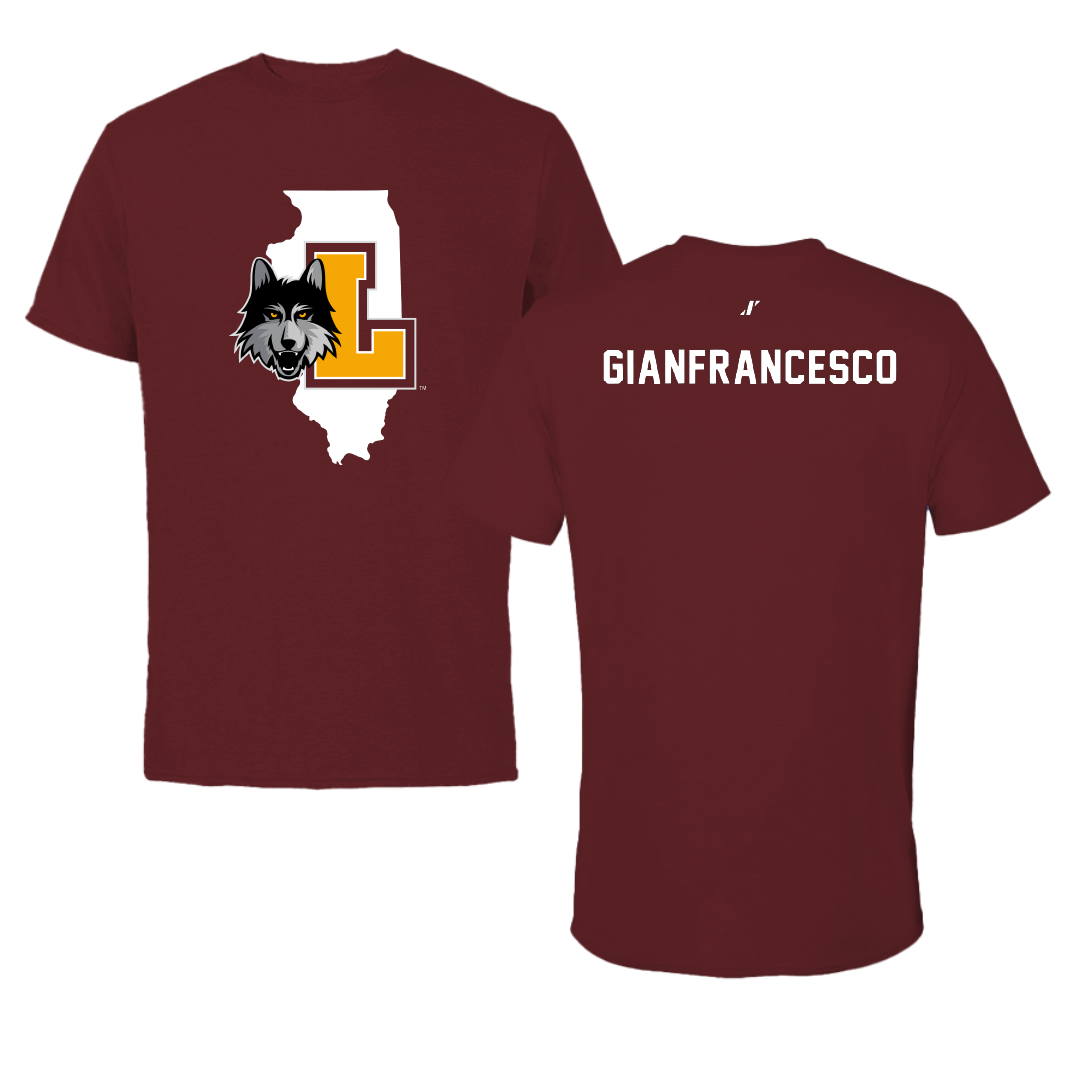 Loyola University-Chicago TF and XC Maroon State Tee - Mia Gianfrancesco