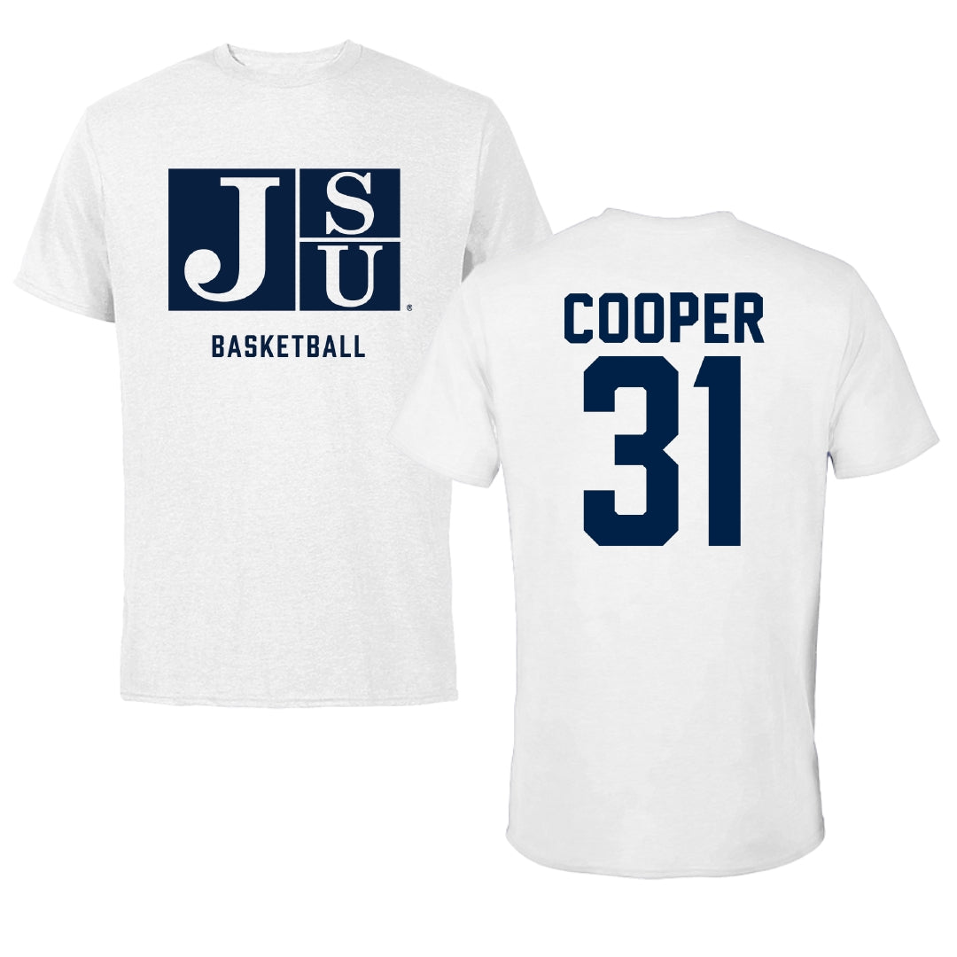 Jackson State University Basketball White Tee - #31 Zoe Cooper