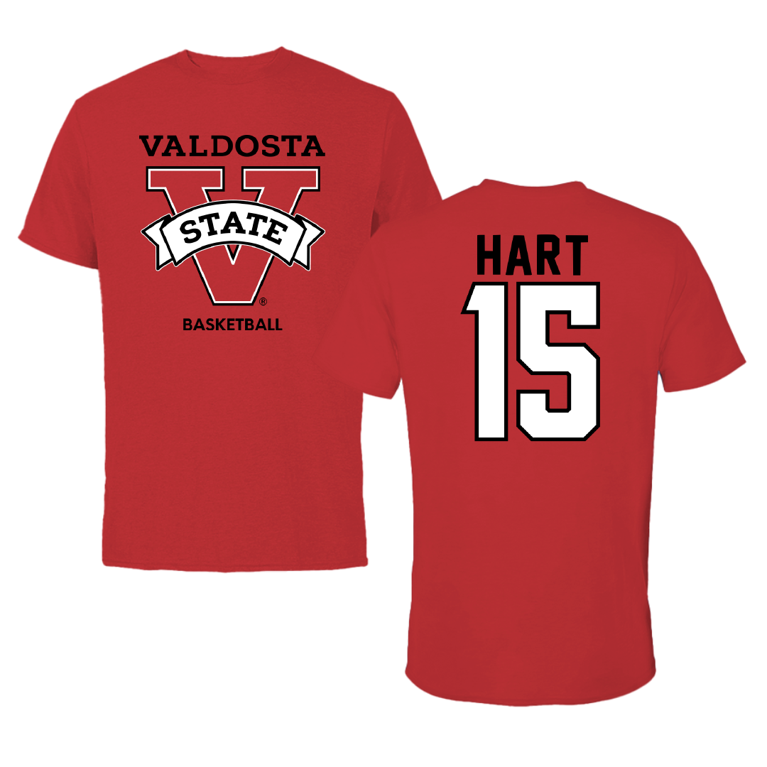 Valdosta State University Basketball Red Tee - #15 Carlos Hart