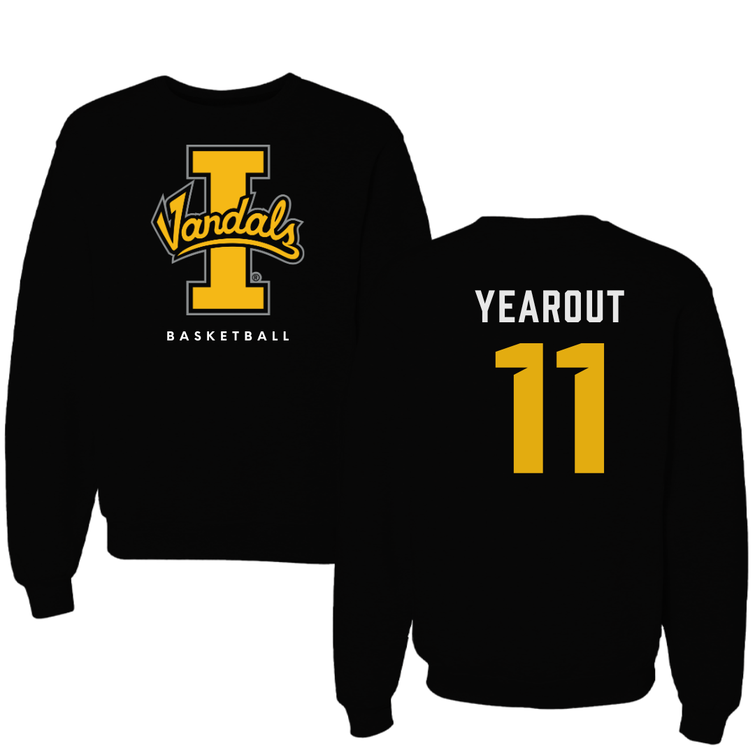 University of Idaho Basketball Black Crewneck - #11 Titus Yearout