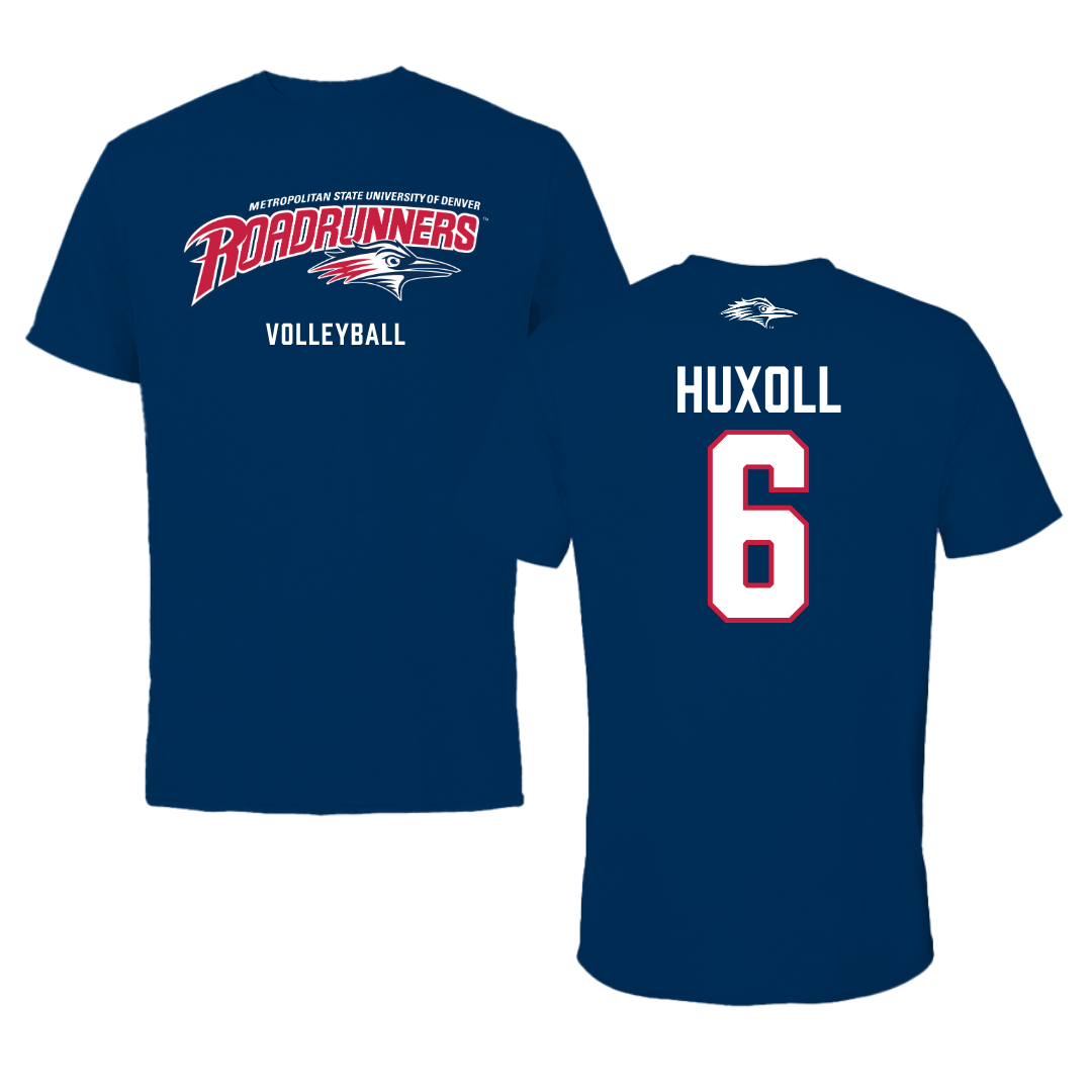 Metropolitan State University of Denver Volleyball Navy Tee - #6 Alivia Huxoll