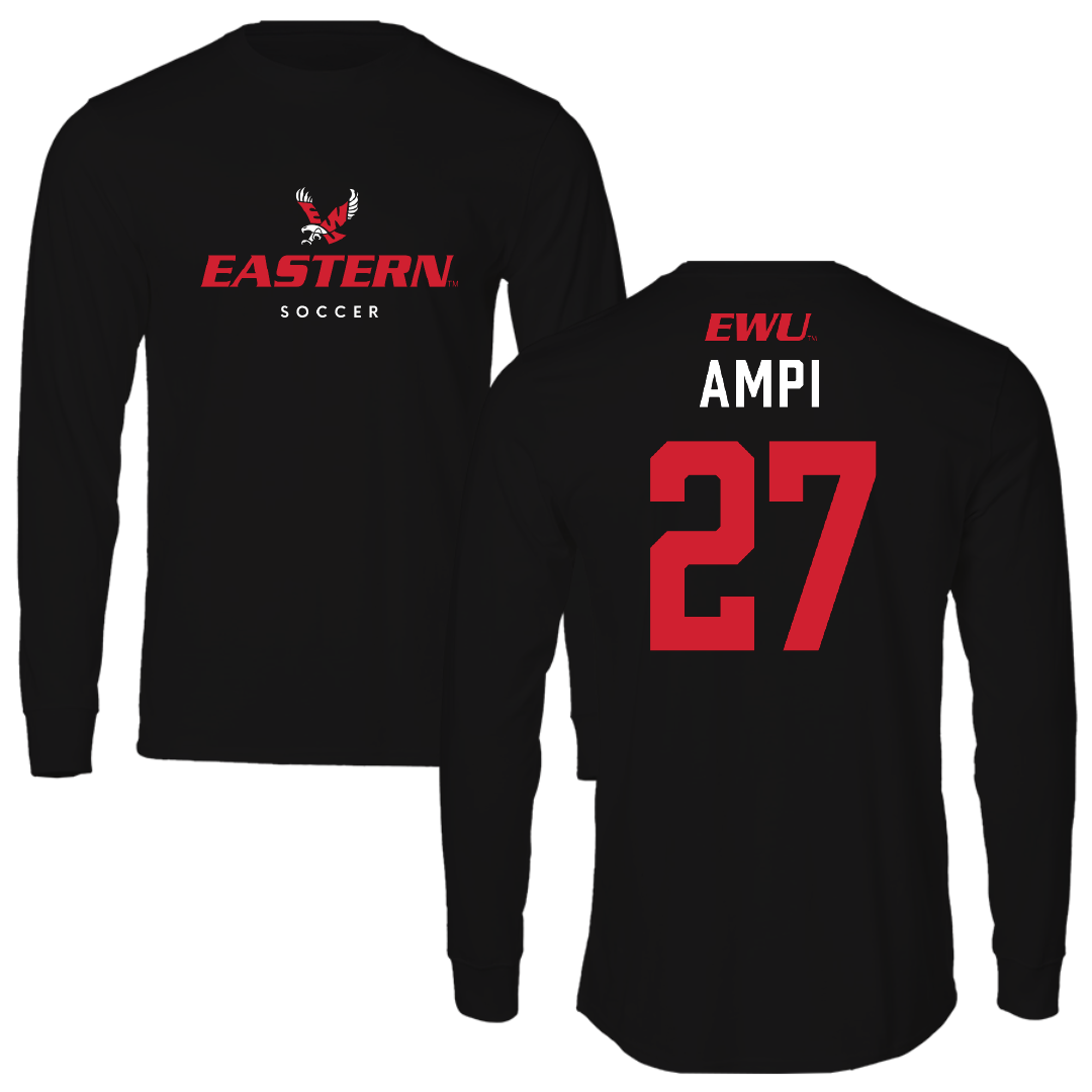 Eastern Washington University Soccer Black Eastern Performance Long Sleeve - #27 Ryanne Ampi