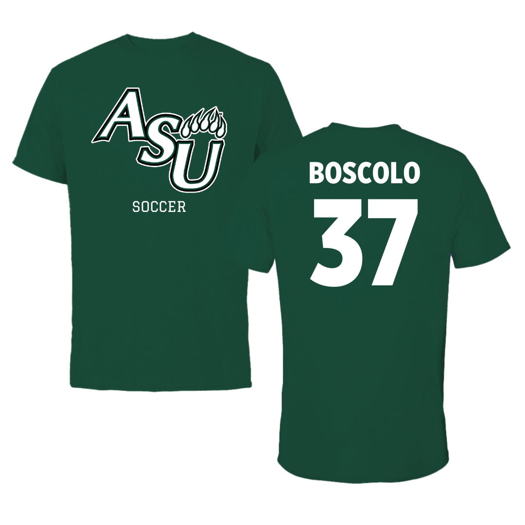 Adams State University Soccer Green Performance Tee - #37 Francesco Boscolo