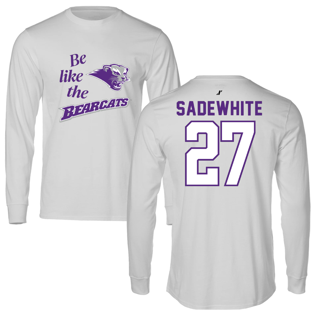 Southwest Baptist University Softball Light Gray Be Like Us Performance Long Sleeve - #27 Lucy Sadewhite