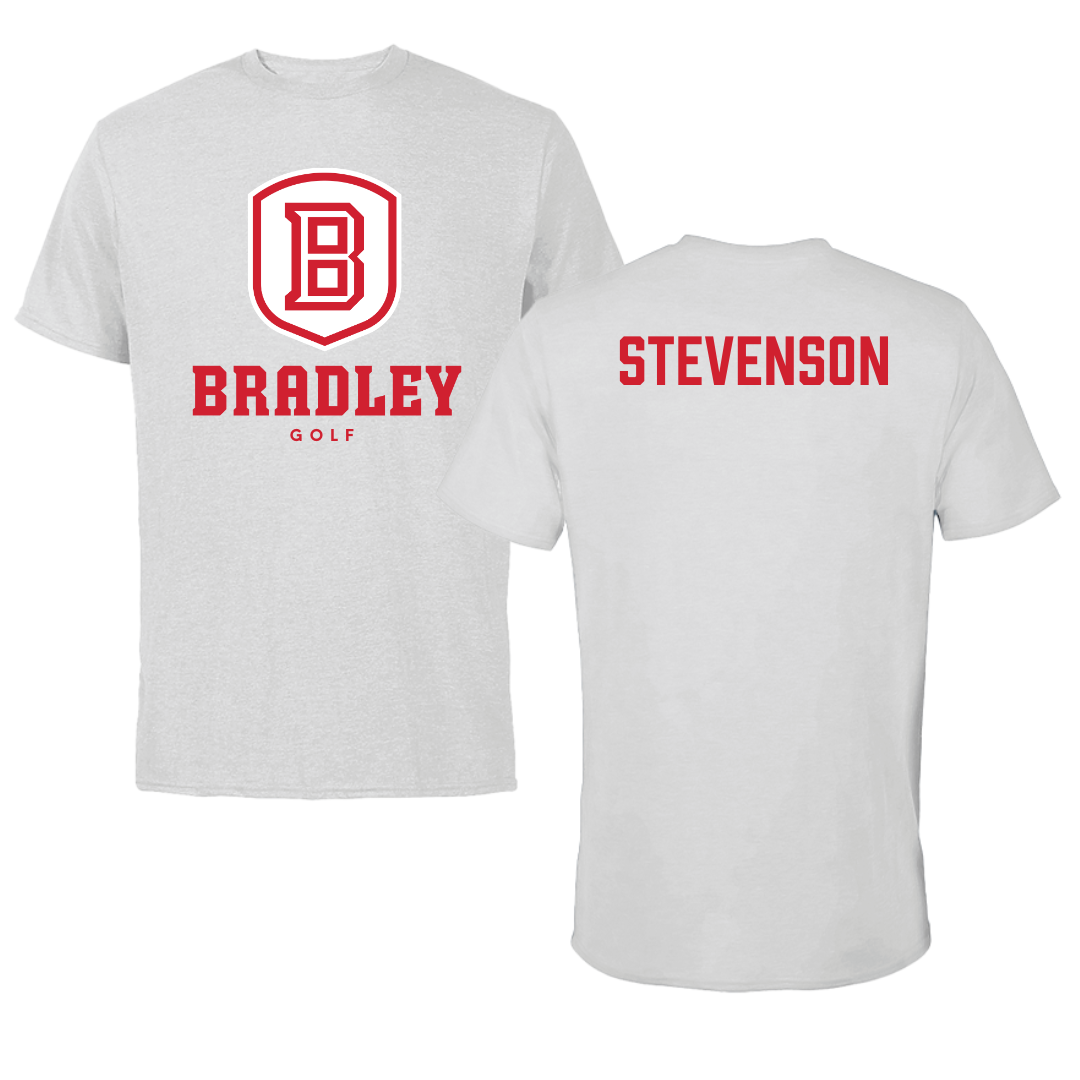 Bradley University Golf Gray Performance Tee - Carter Stevenson