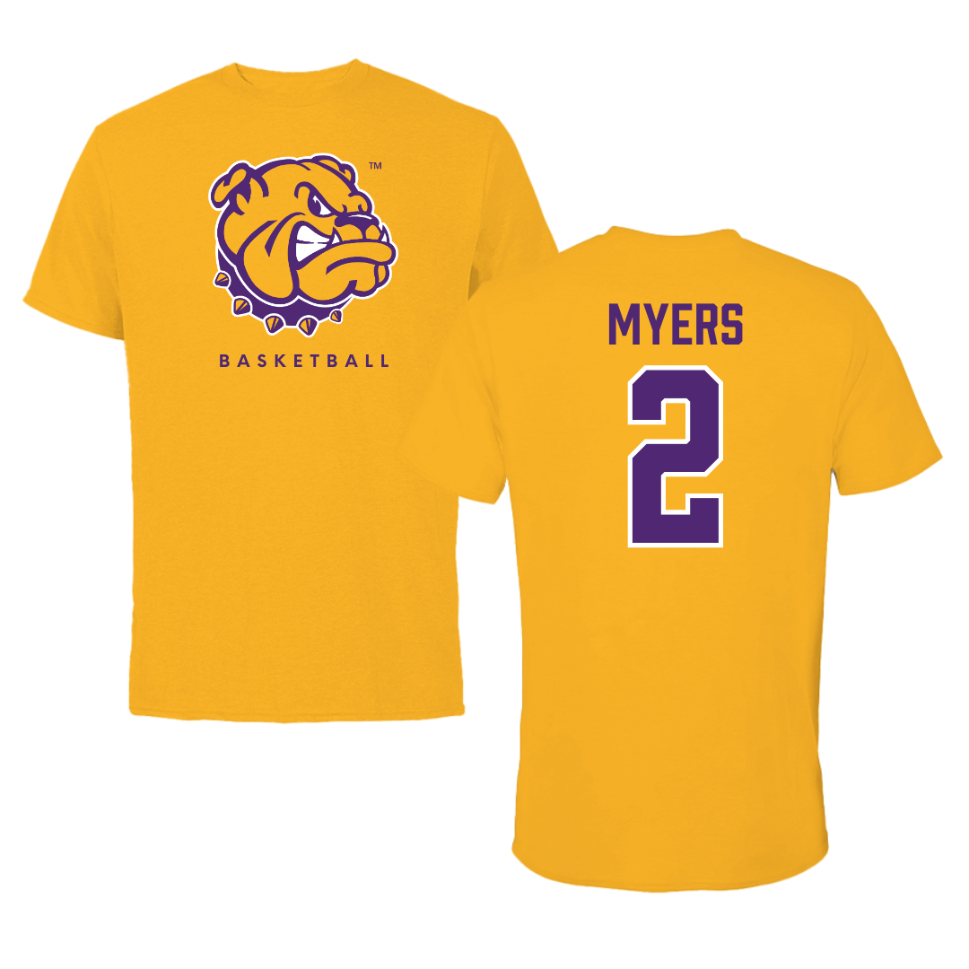 Western Illinois University Basketball Gold Performance Tee - #2 Ryan Myers